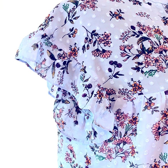 DR2 by Daniel Rainn Flutter Cap Sleeve Floral Top - Picture 8 of 12